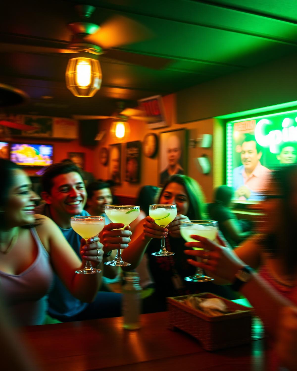 Clientes brindando no Habanero Bar